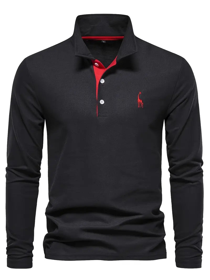 Classic Fit Polo met lange mouwen