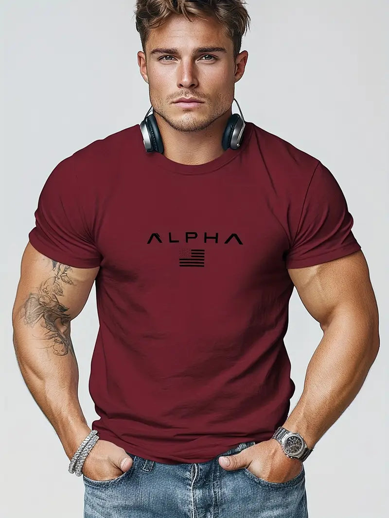 Heren Casual Zomer Crew Neck T-shirt – 100% Katoen