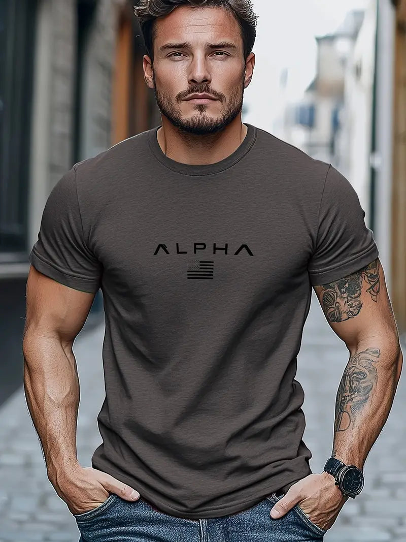 Heren Casual Zomer Crew Neck T-shirt – 100% Katoen