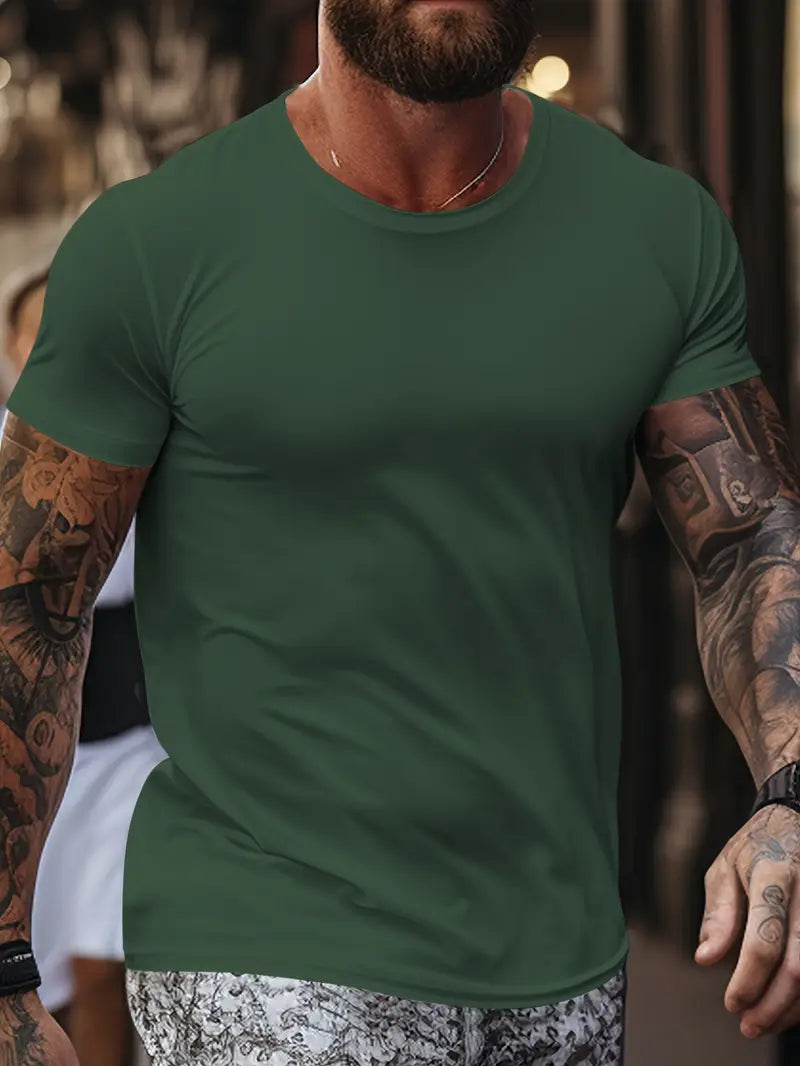Bergbosch - Crew Neck Heren T-Shirt voor Zomer-/Lente