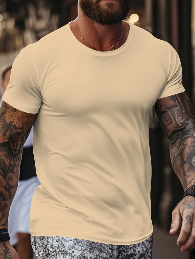 Bergbosch - Crew Neck Heren T-Shirt voor Zomer-/Lente