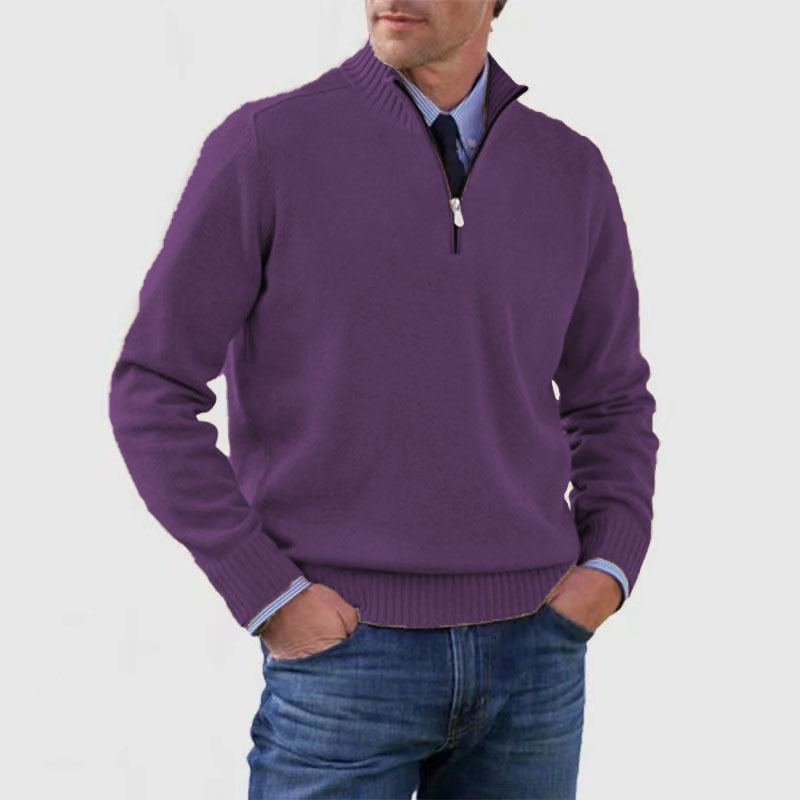 Herenpullover met Halve Rits