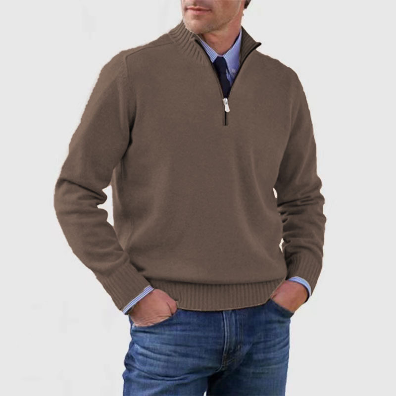 Herenpullover met Halve Rits