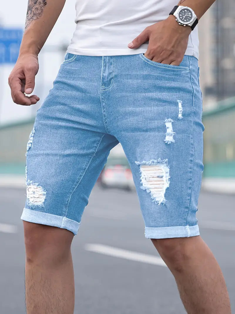 Skinny Denim Shorts