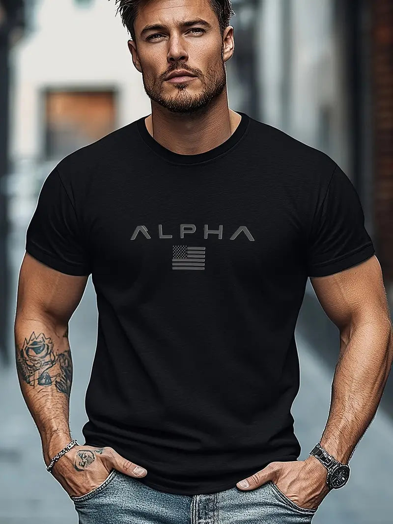 Heren Casual Zomer Crew Neck T-shirt – 100% Katoen