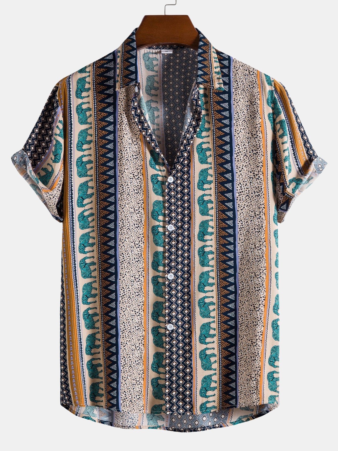 Shirt met Geometrische Olifantenprint