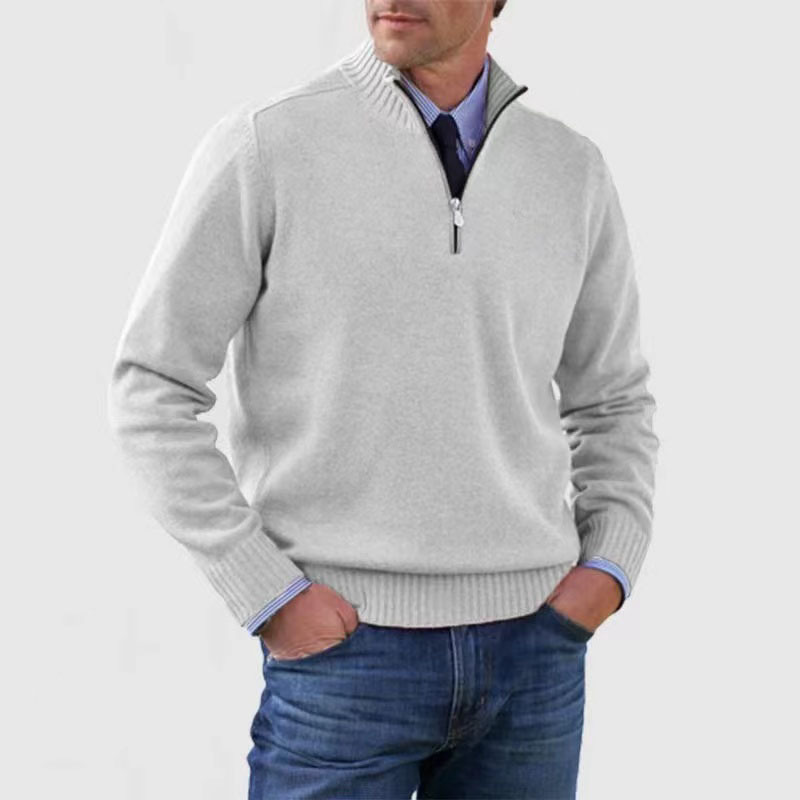 Herenpullover met Halve Rits