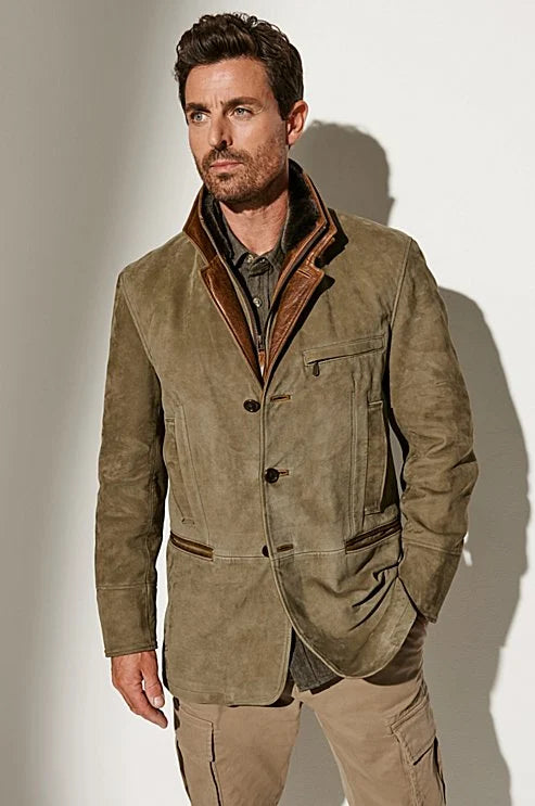 Heren Vintage-Style Jack voor Tijdloze Elegant en Comfort