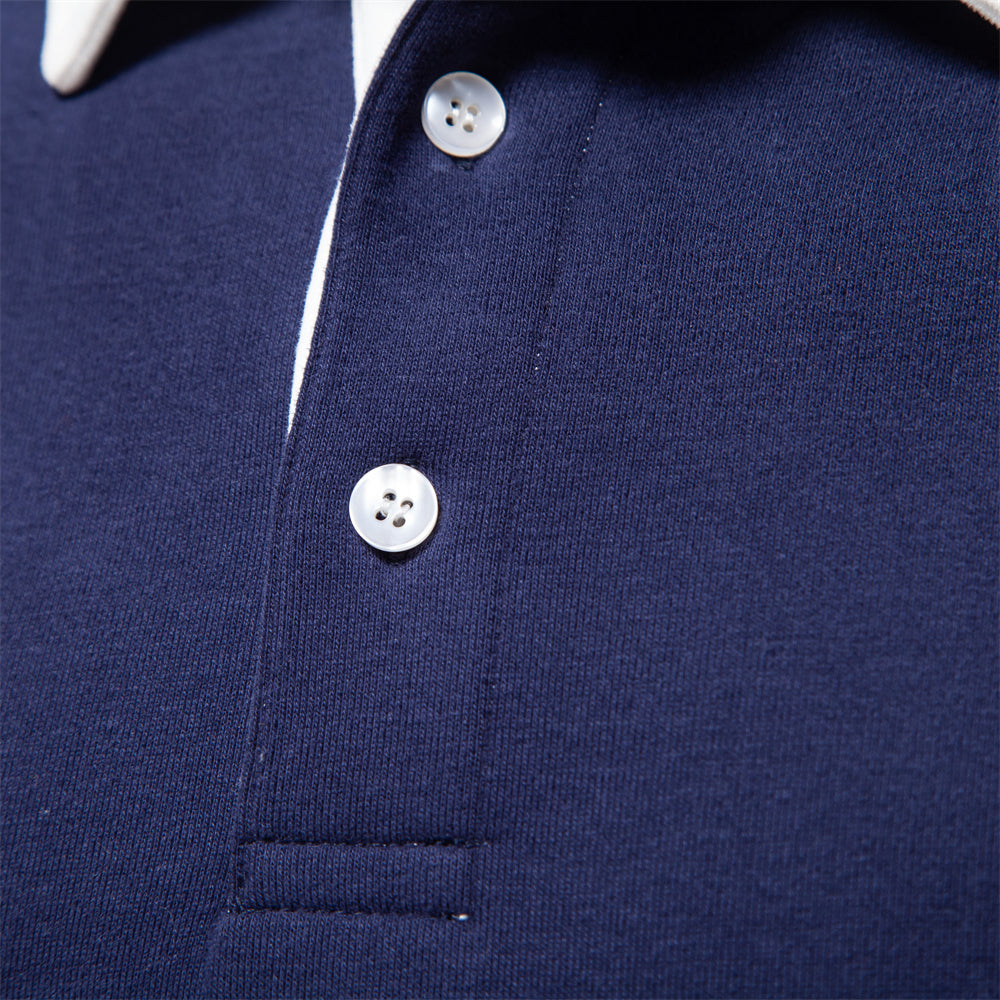 Langarm Classic Polo Shirt voor Mannen