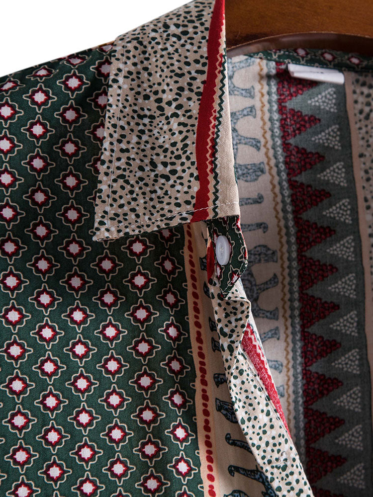 Shirt met Geometrische Olifantenprint