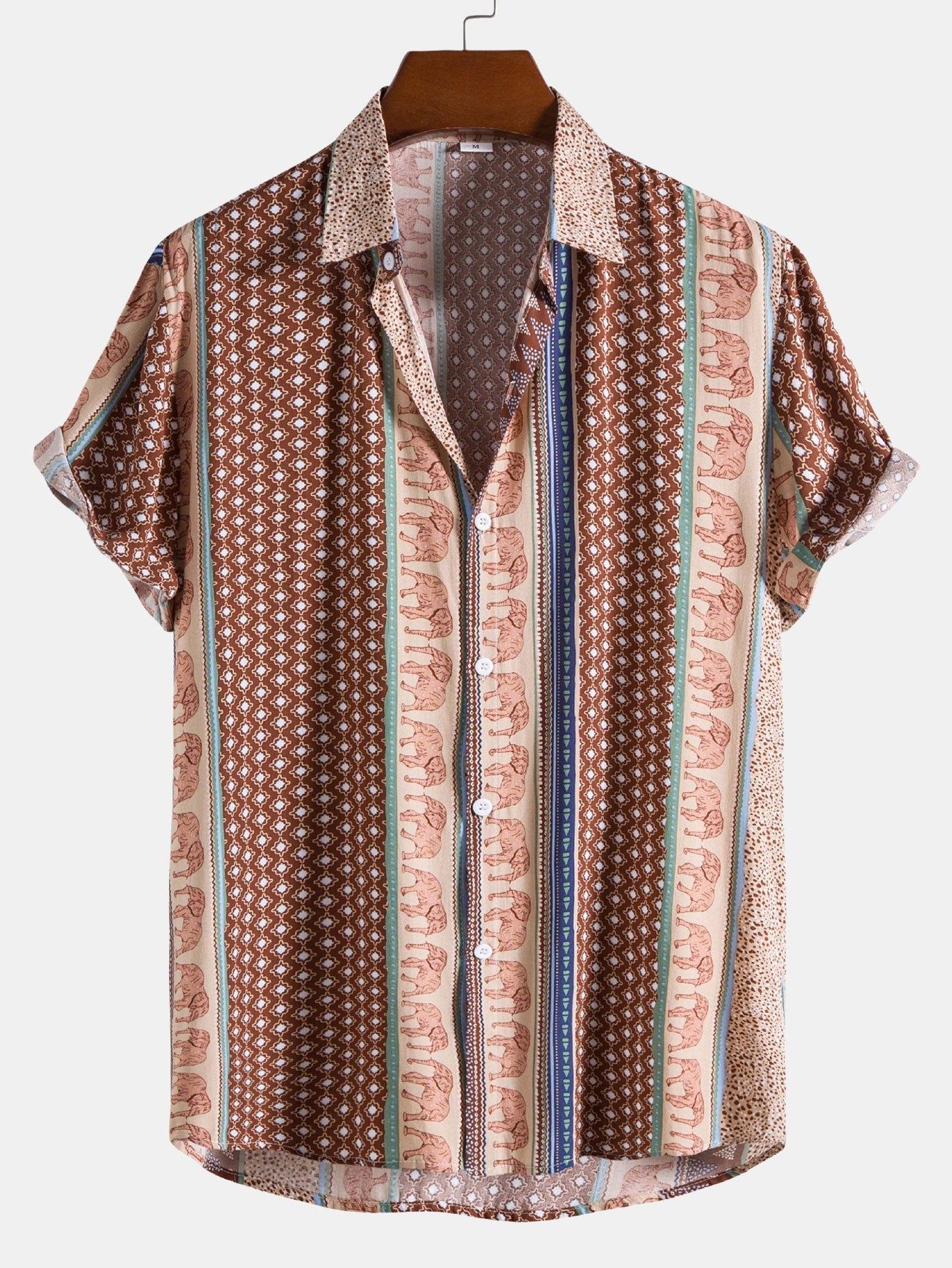 Shirt met Geometrische Olifantenprint