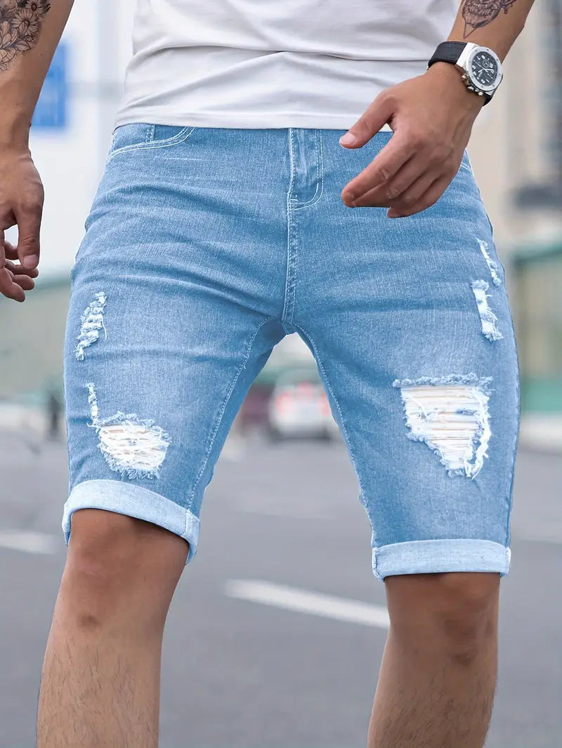 Skinny Denim Shorts