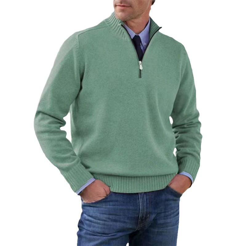 Herenpullover met Halve Rits