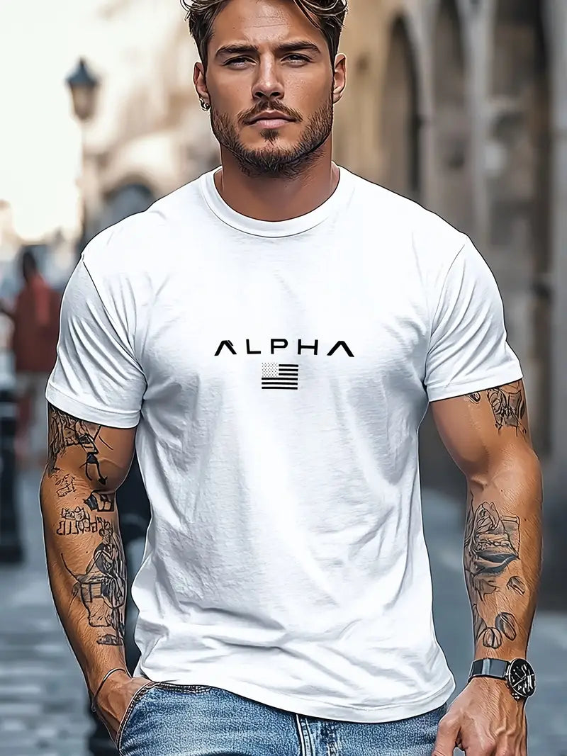 Heren Casual Zomer Crew Neck T-shirt – 100% Katoen