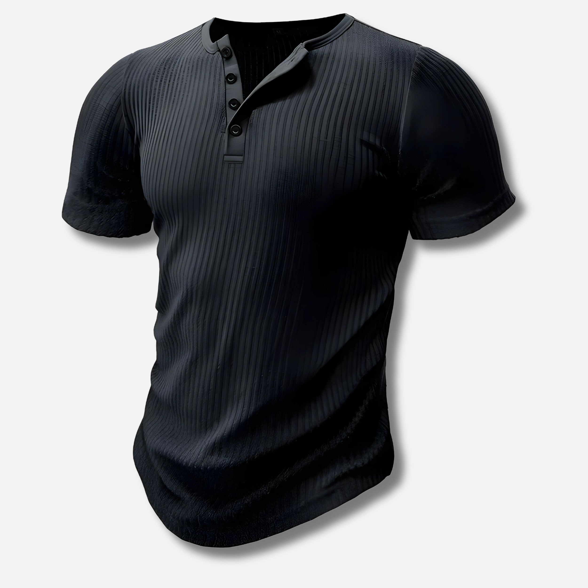 Bergbosch Muscle Fit Henley T-shirt Voor Mannen