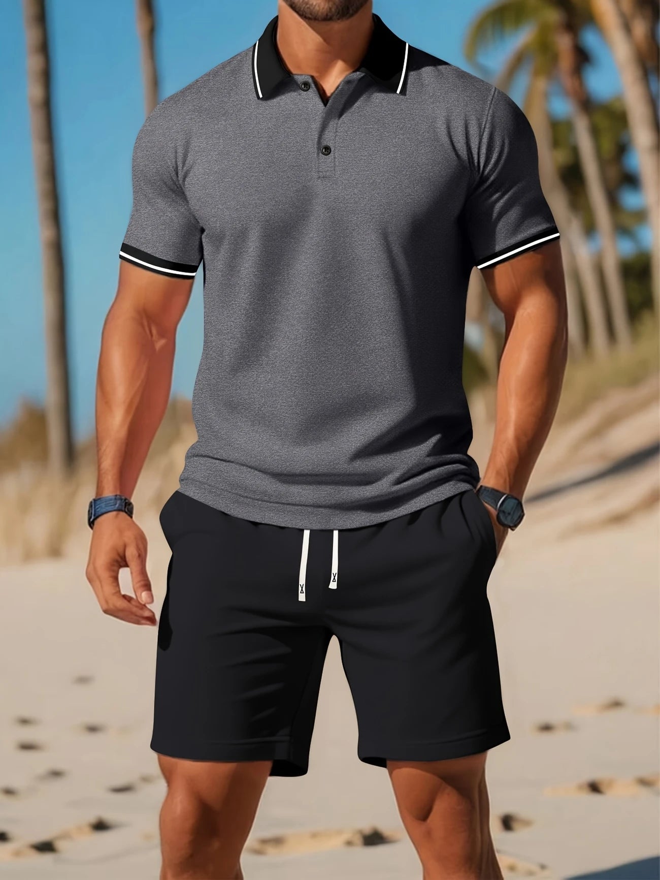 Viggo | 2-delige zomerse polo & shorts set