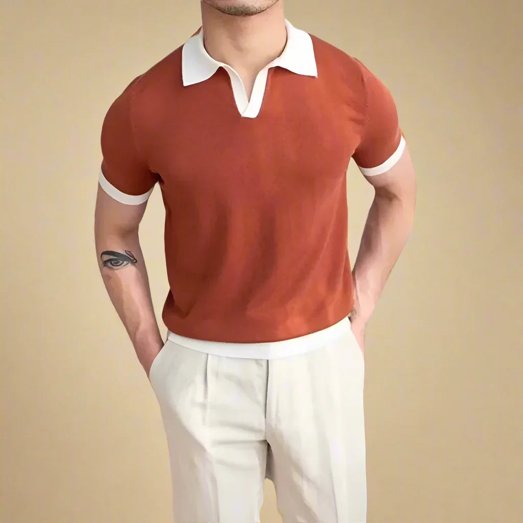 Timo | Casual Gebreid Polo Shirt