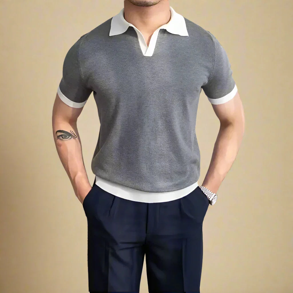Timo | Casual Gebreid Polo Shirt