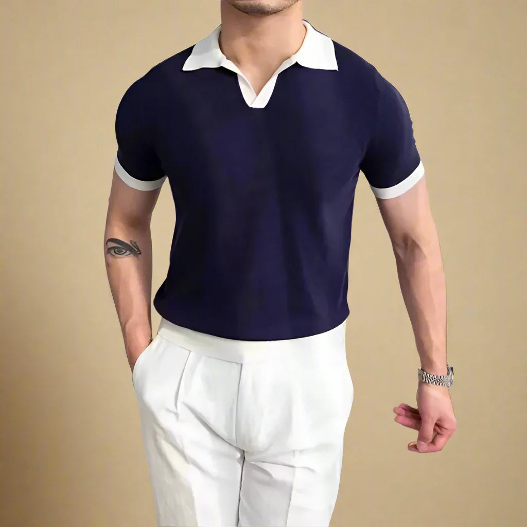 Timo | Casual Gebreid Polo Shirt