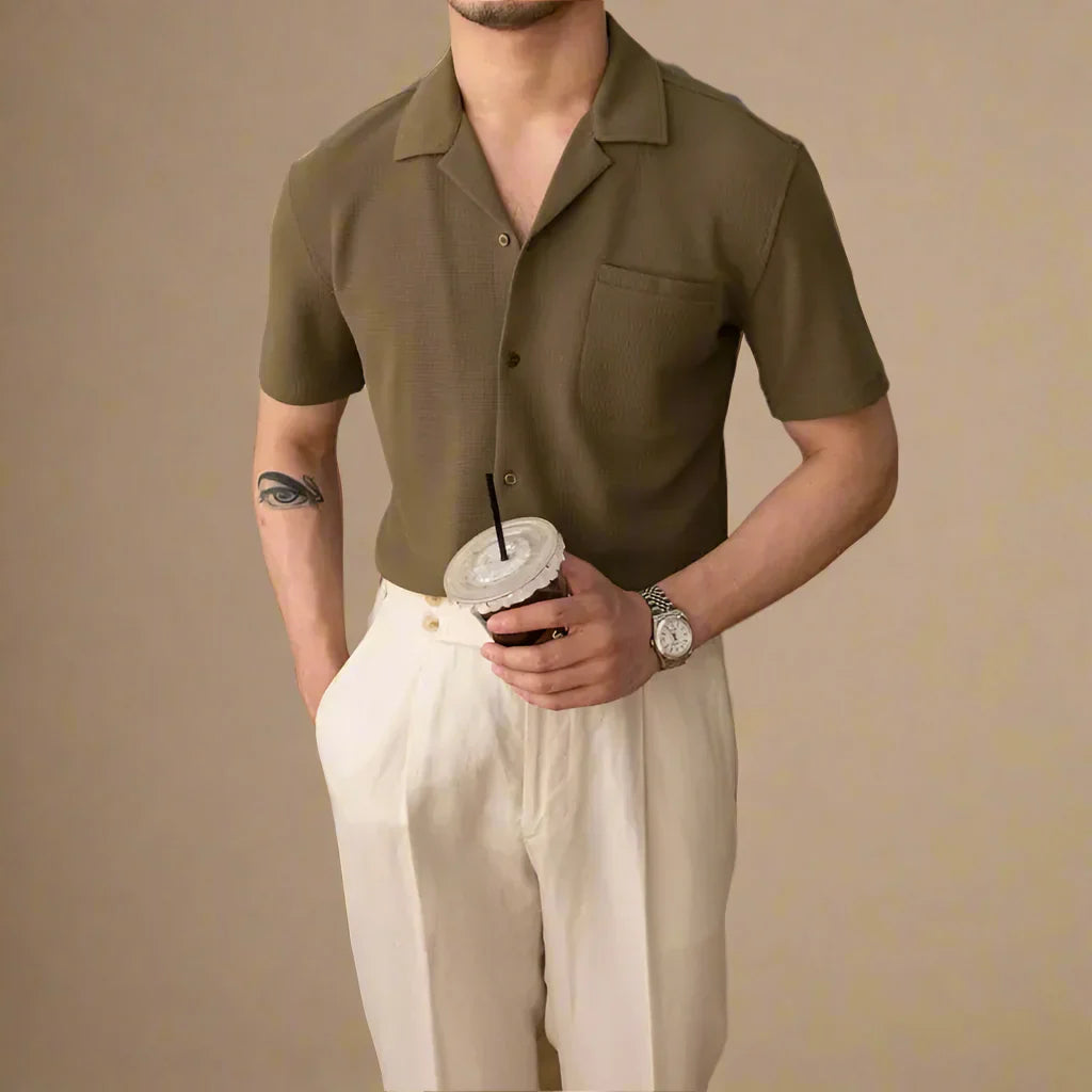 Noah | Casual Gebreid Korte Mouwen Shirt