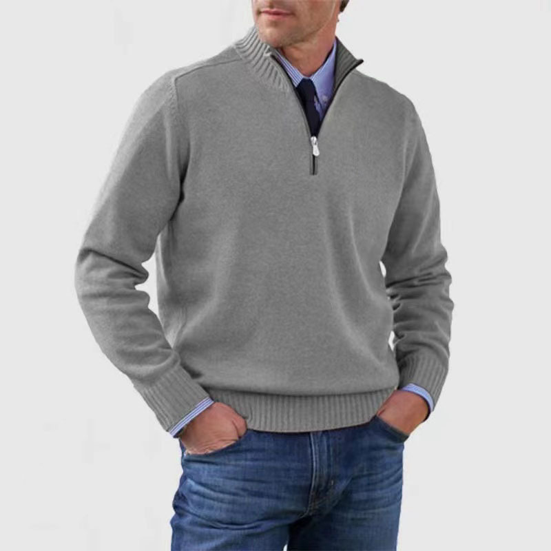 Herenpullover met Halve Rits