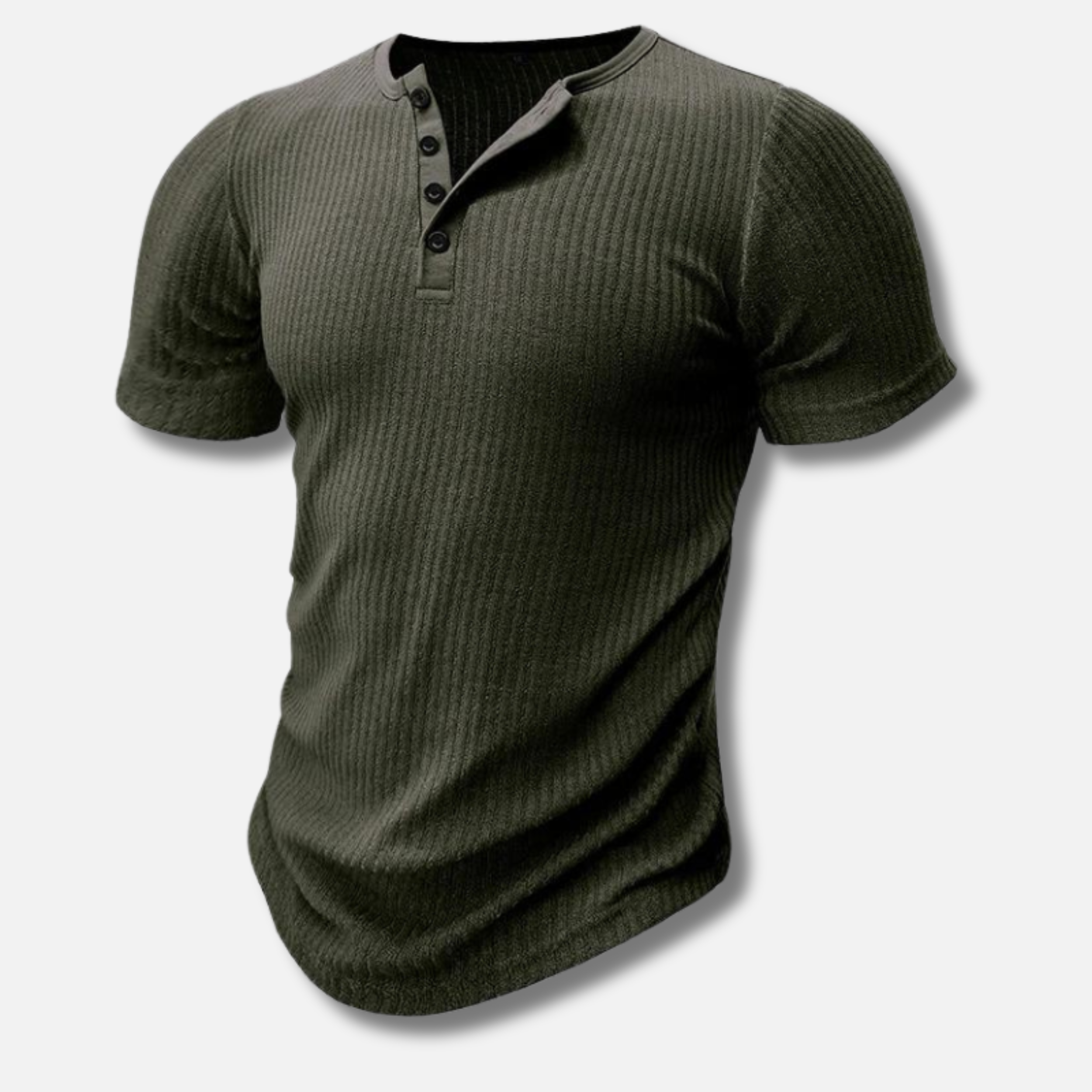 Bergbosch Muscle Fit Henley T-shirt Voor Mannen