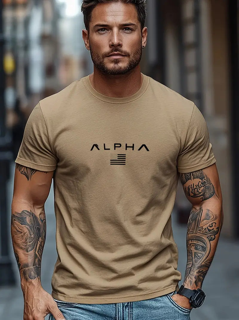 Heren Casual Zomer Crew Neck T-shirt – 100% Katoen