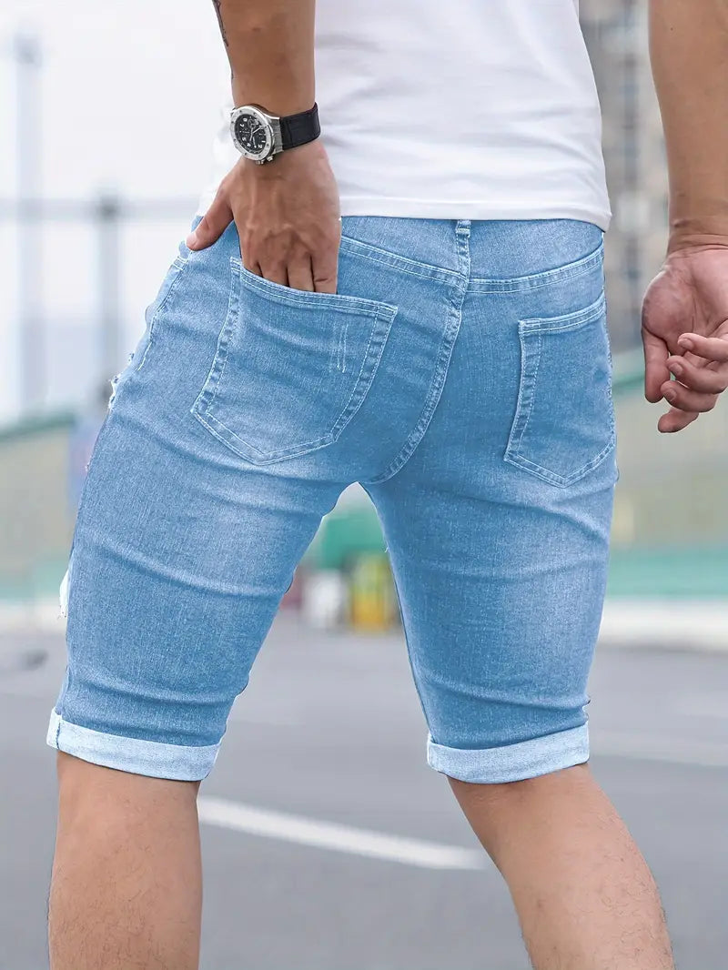 Skinny Denim Shorts