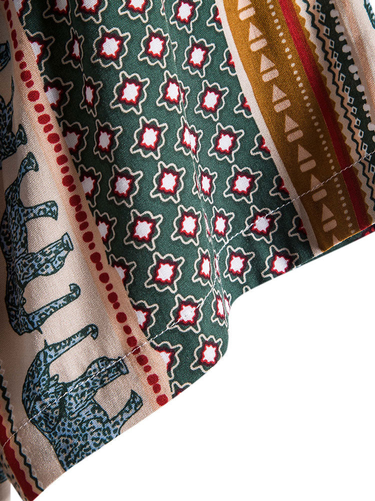 Shirt met Geometrische Olifantenprint