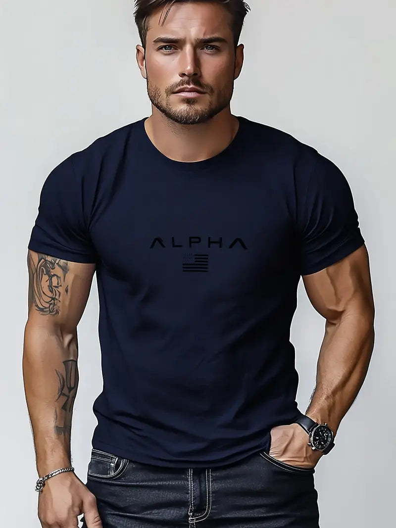Heren Casual Zomer Crew Neck T-shirt – 100% Katoen
