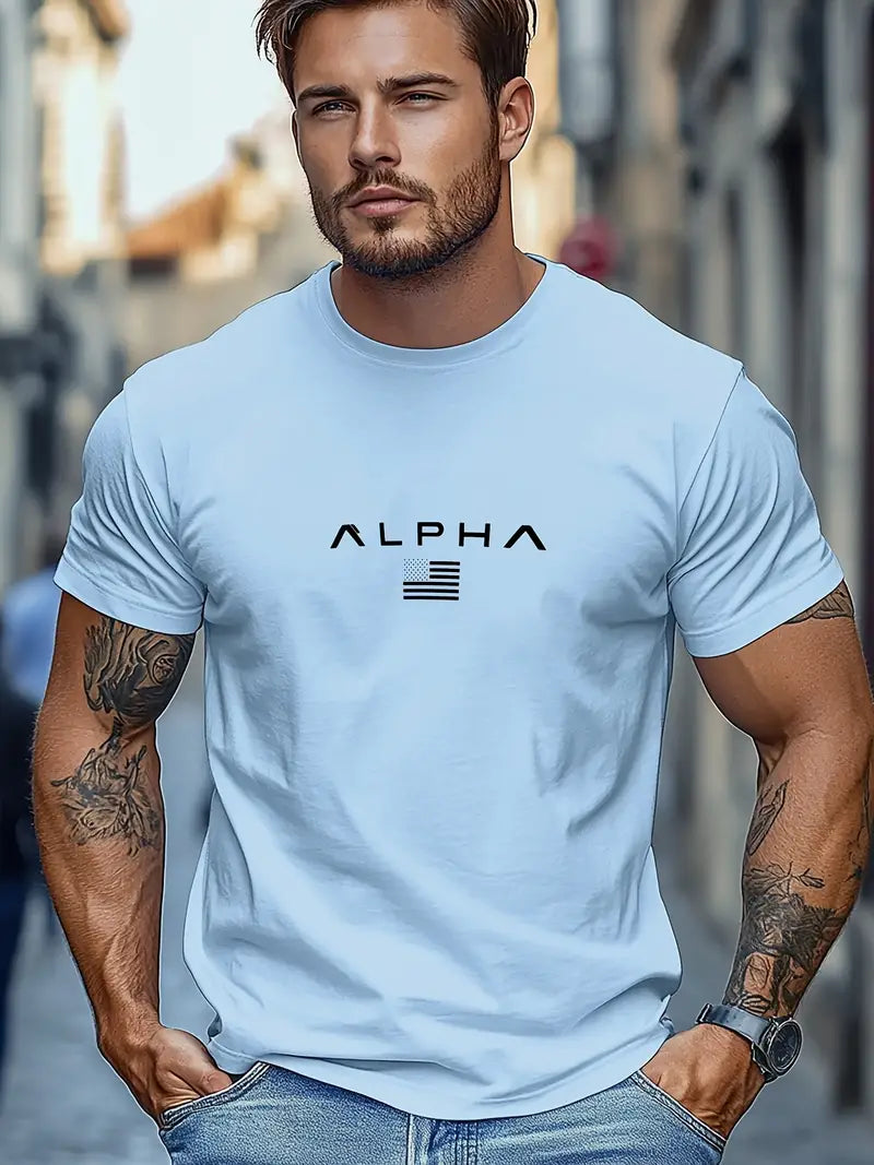 Heren Casual Zomer Crew Neck T-shirt – 100% Katoen