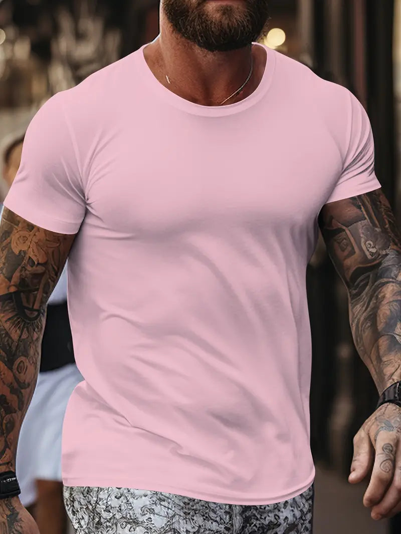 Bergbosch - Crew Neck Heren T-Shirt voor Zomer-/Lente