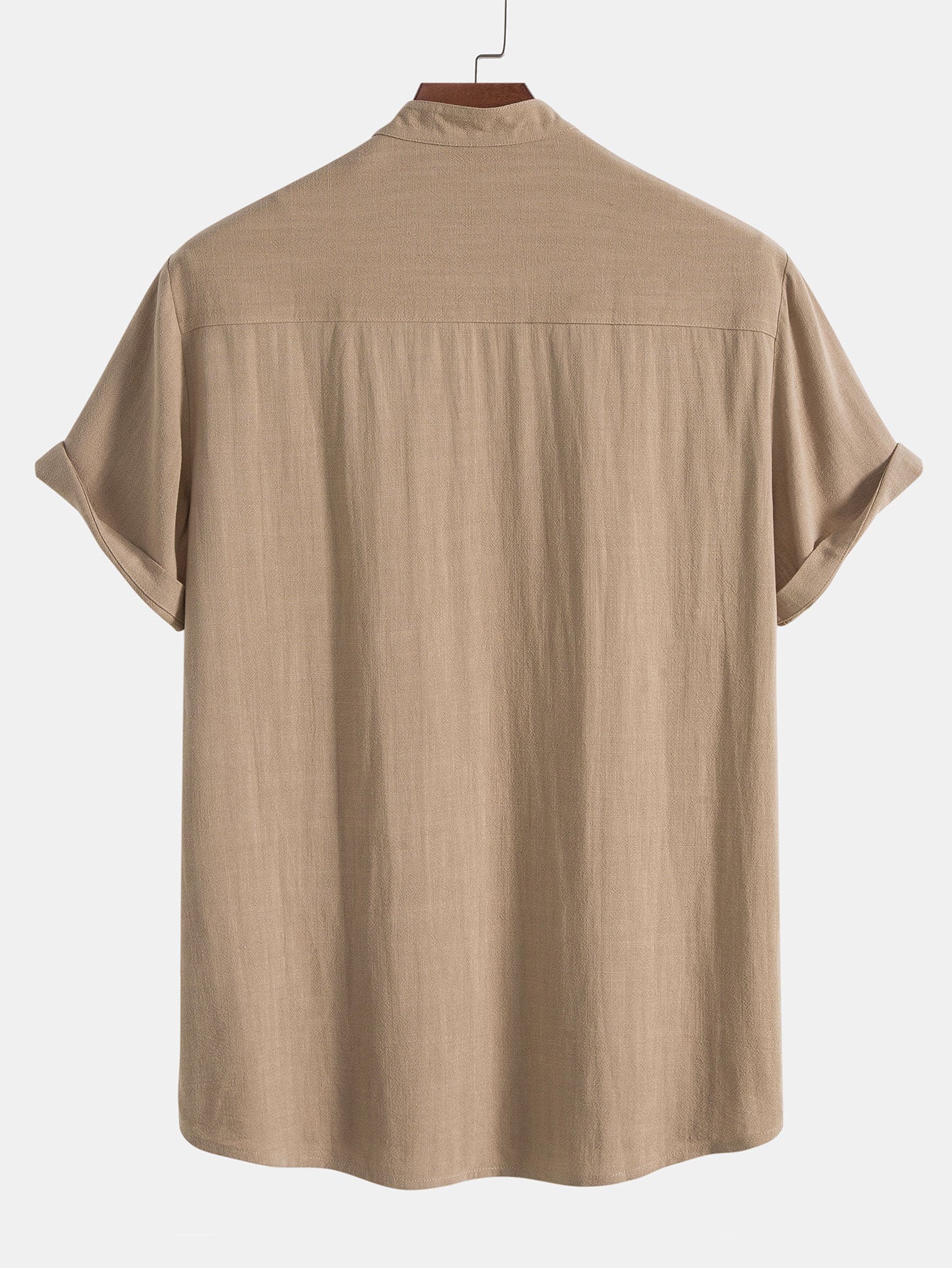 Heren Button-Up Shirt - 100% Linnen - Relaxte Pasvorm - Korte Mouwen Ademende Casual Kleding
