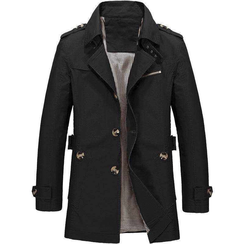 Klassieke Dubbelrijige Trenchcoat met Elegantie
