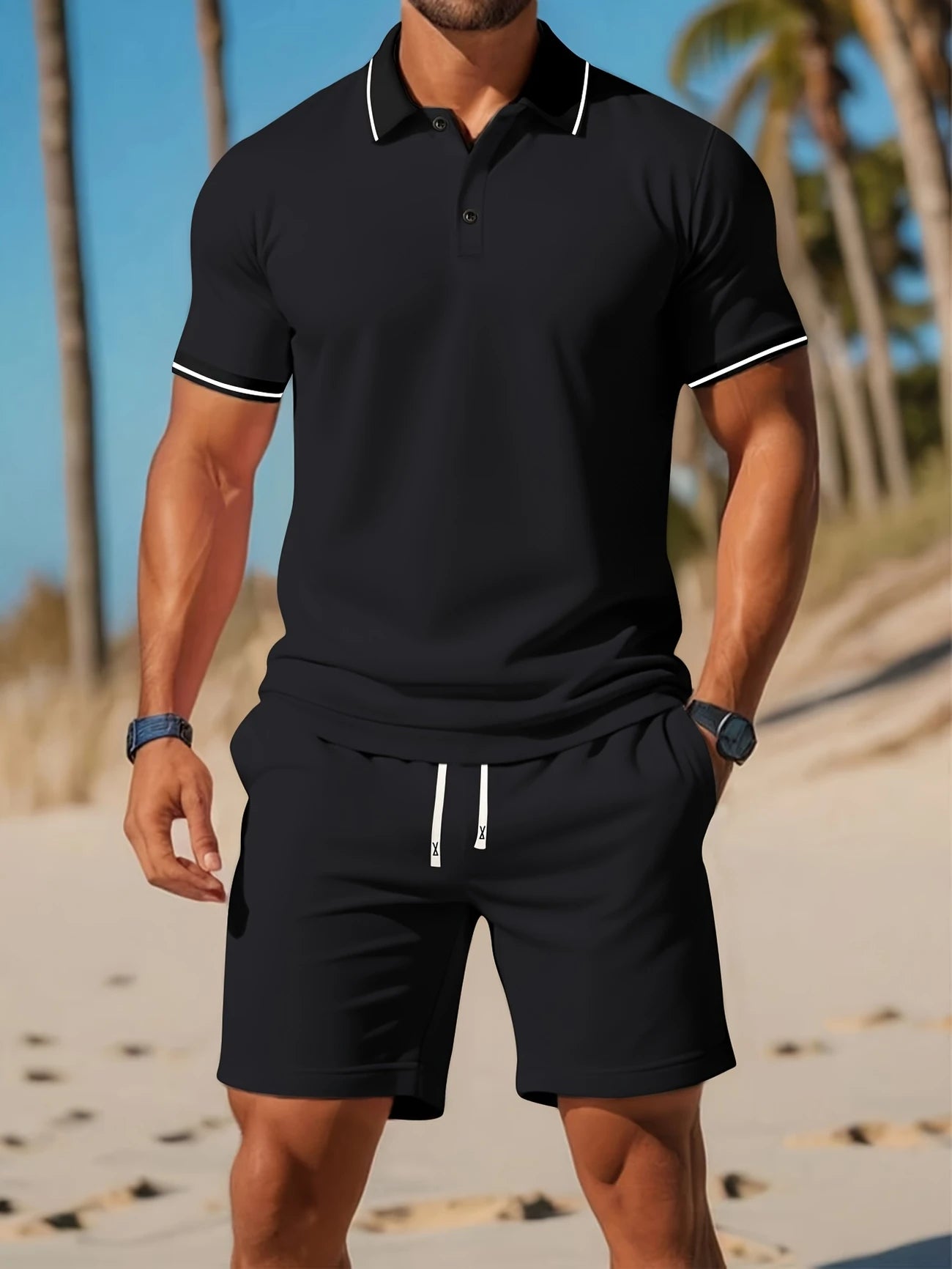 Viggo | 2-delige zomerse polo & shorts set