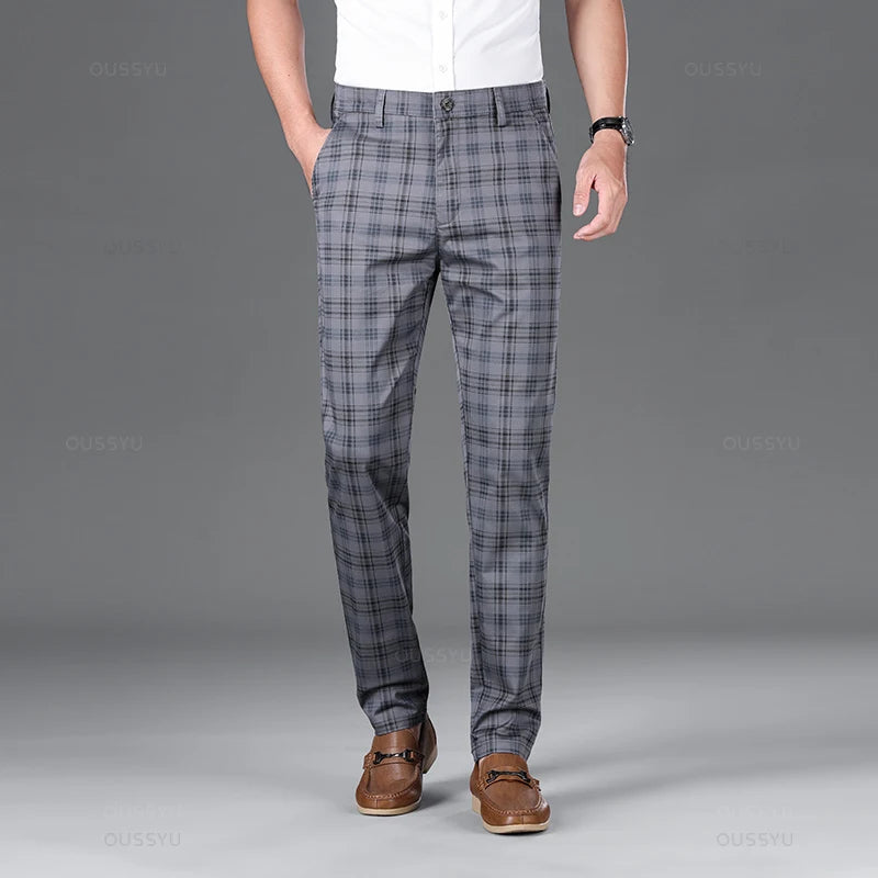 Hooggetailleerde Klassieke Broek voor Mannen