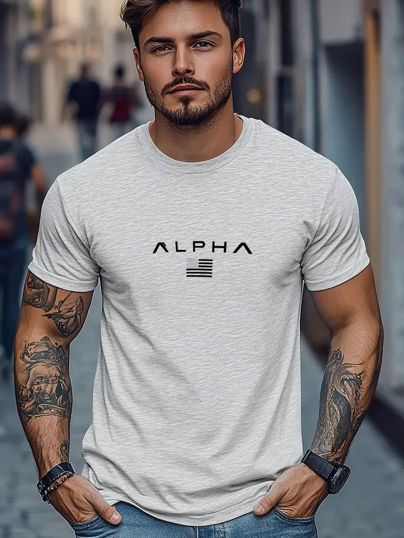 Heren Casual Zomer Crew Neck T-shirt – 100% Katoen