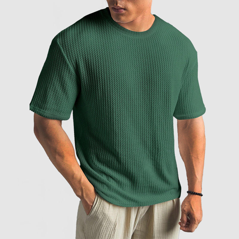 Heren Gebreid Gestructureerd T-shirt