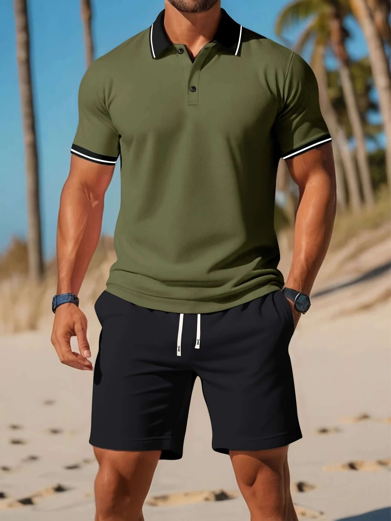 Viggo | 2-delige zomerse polo & shorts set