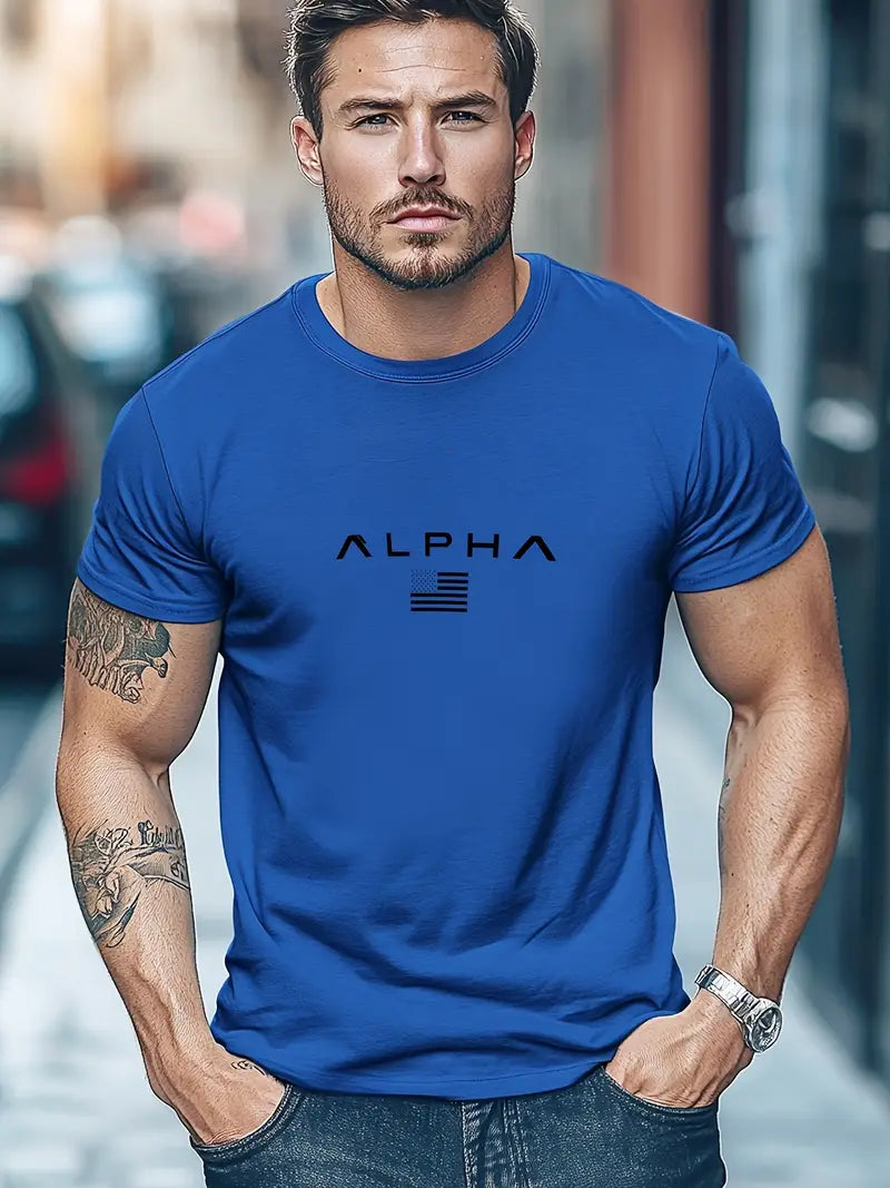 Heren Casual Zomer Crew Neck T-shirt – 100% Katoen