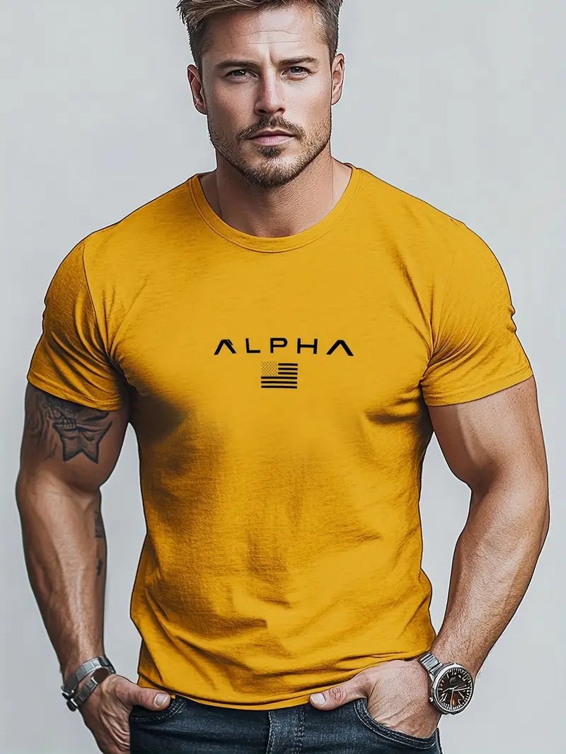 Heren Casual Zomer Crew Neck T-shirt – 100% Katoen