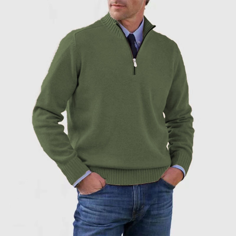 Herenpullover met Halve Rits