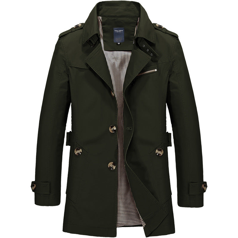 Klassieke Dubbelrijige Trenchcoat met Elegantie