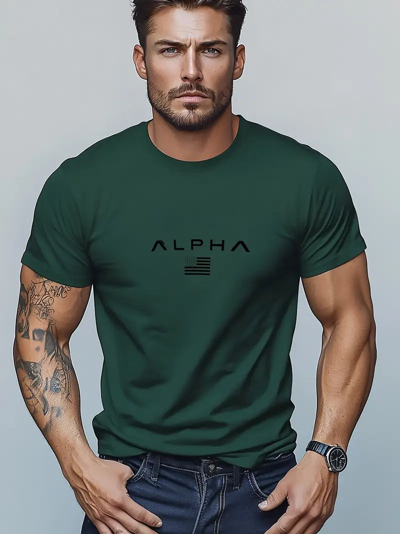 Heren Casual Zomer Crew Neck T-shirt – 100% Katoen