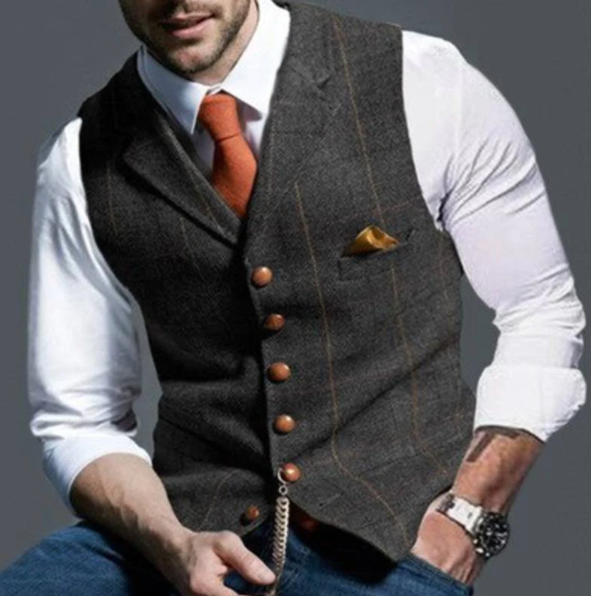 Heren Elegante Gilet β Stijlvol, Comfortabel en Veelzijdig