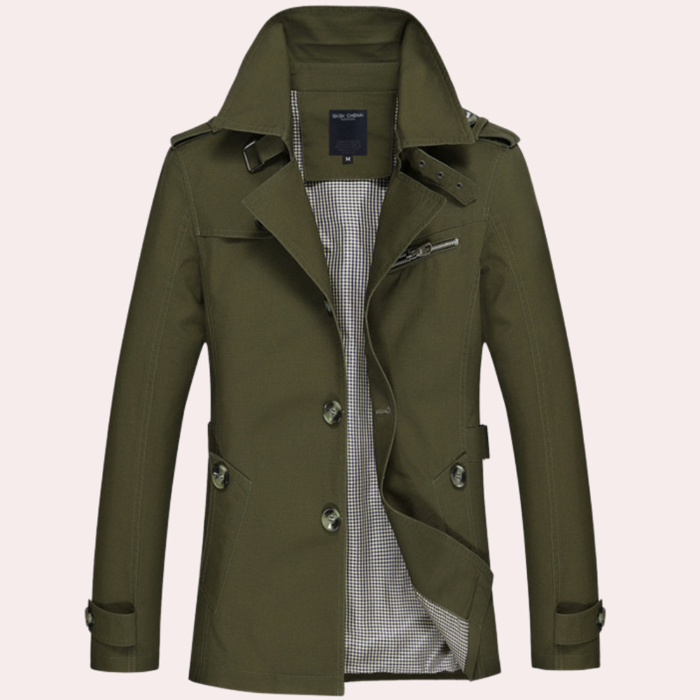 Stijlvolle Heren Trenchcoat voor Comfort en Raffinement