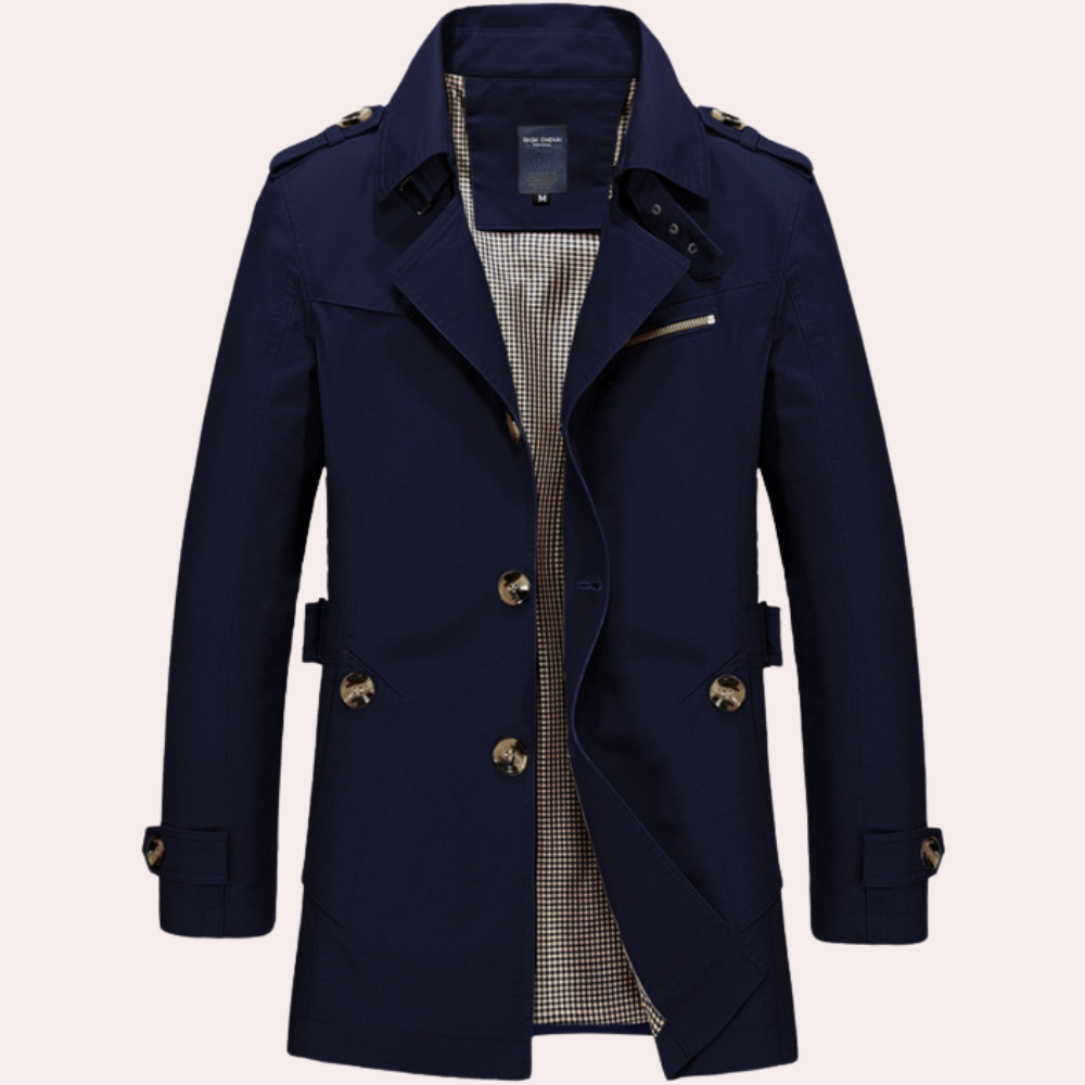 Stijlvolle Heren Trenchcoat voor Comfort en Raffinement