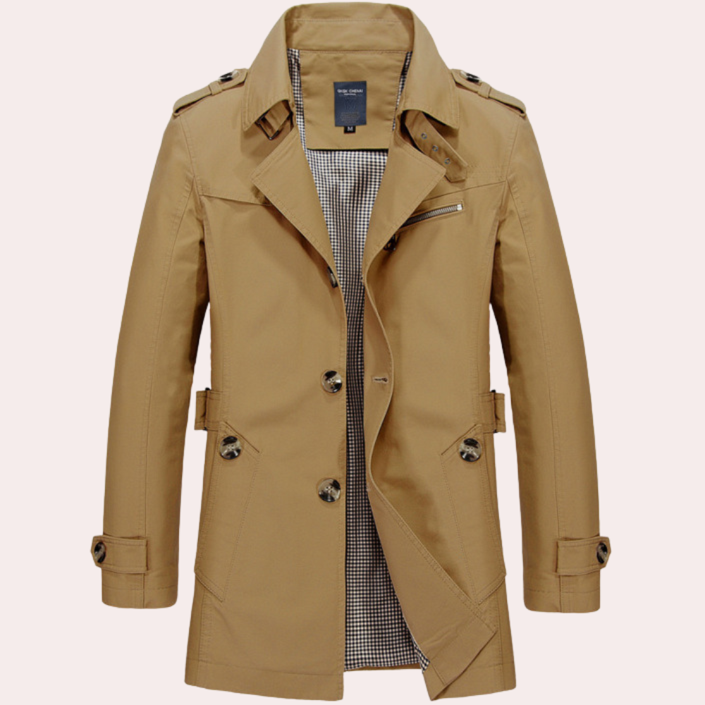 Stijlvolle Heren Trenchcoat voor Comfort en Raffinement