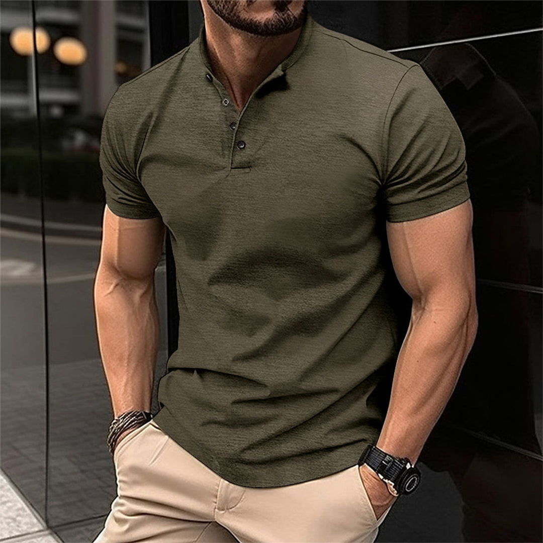 Elite Musclefit Polo met Knoopsluiting