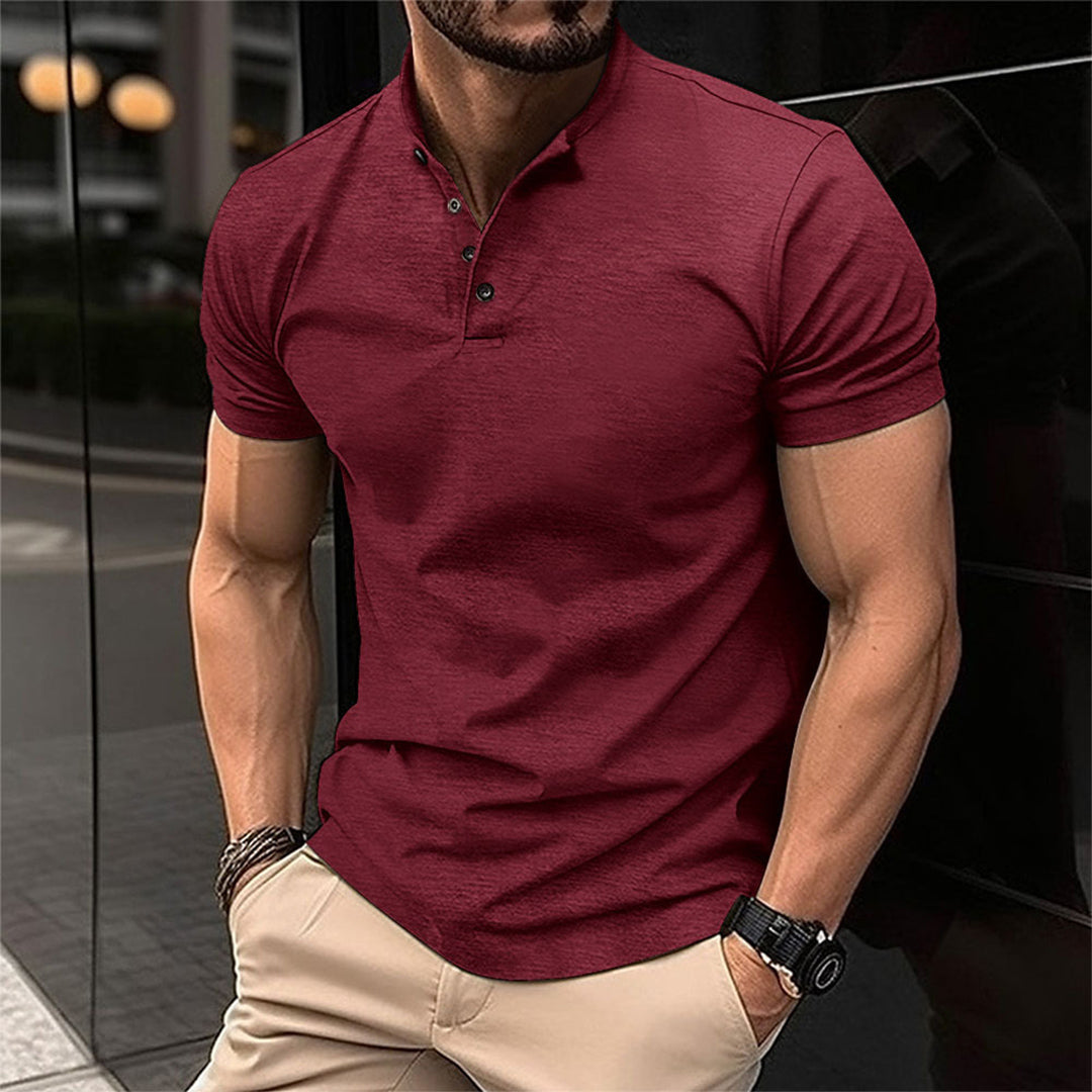 Elite Musclefit Polo met Knoopsluiting